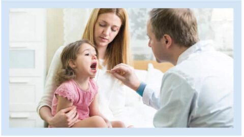 التهاب اللوز عند الأطفال وارتفاع الحرارة التشخيص والعلاج