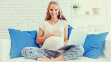 صوت فقاعات في بطن الحامل في الشهر الثالث